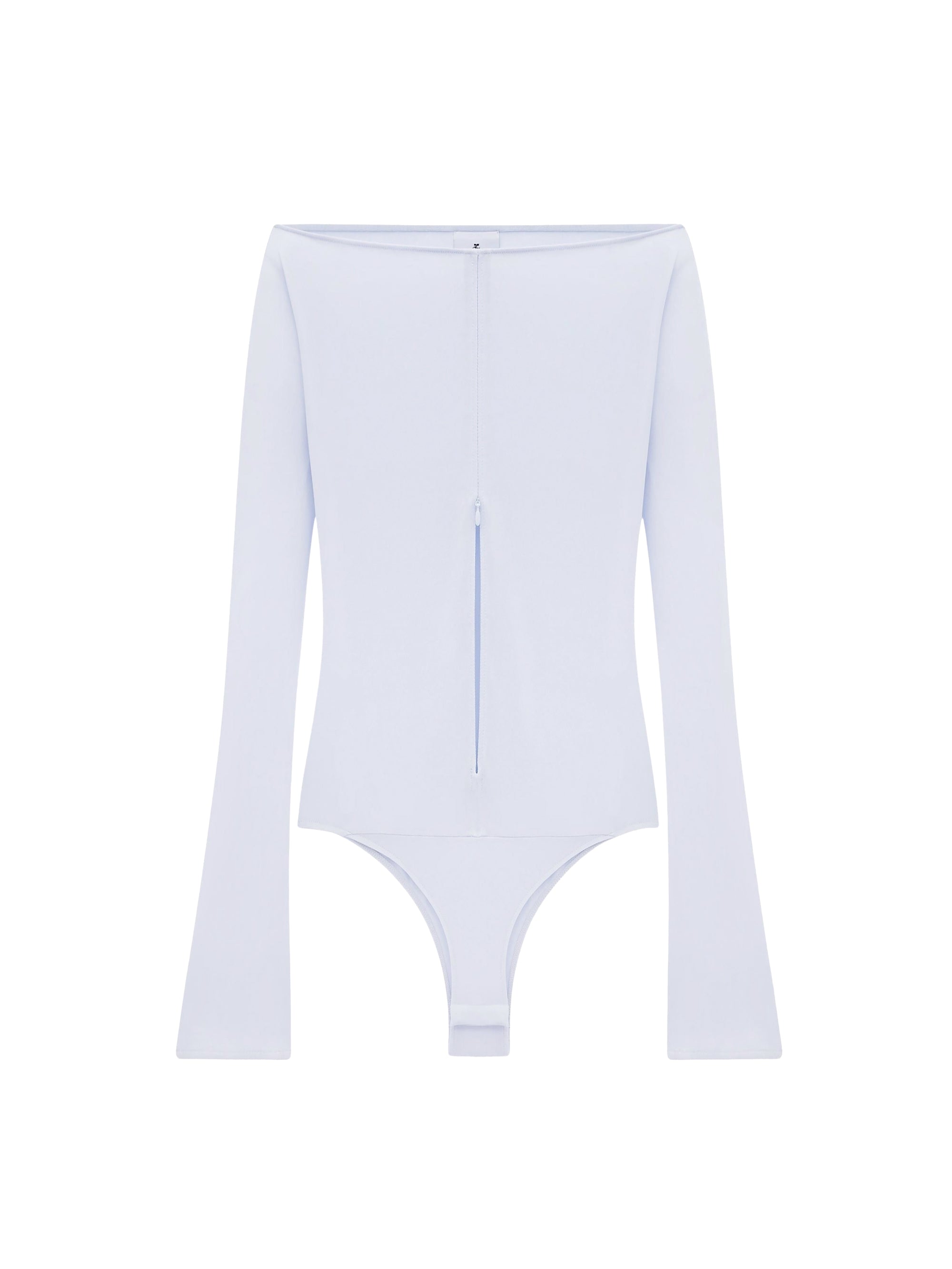 Drop zipped crepe jersey Bodysuit - Ether
