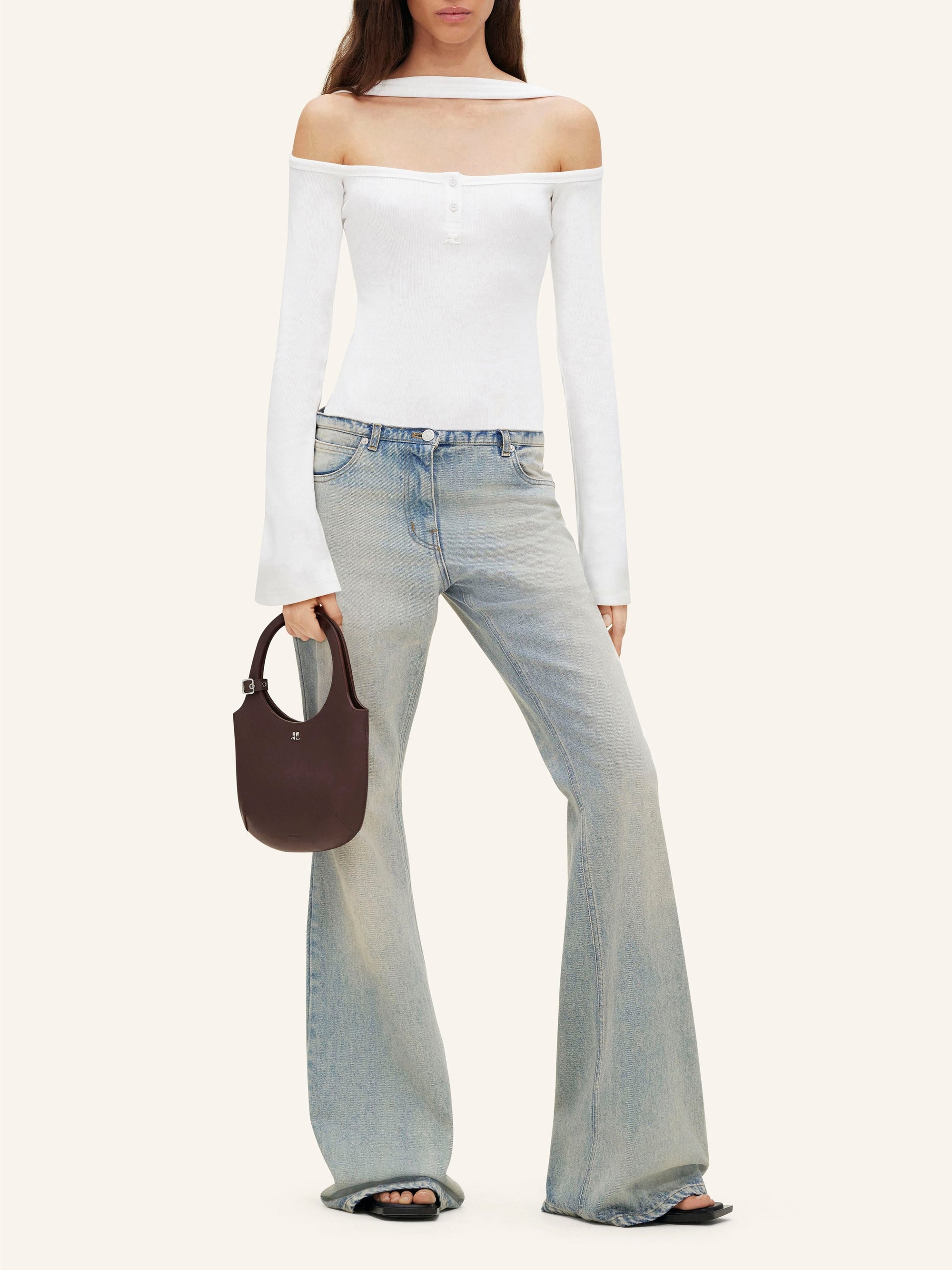 Hyperbole 90's rib Bodysuit - Heritage White