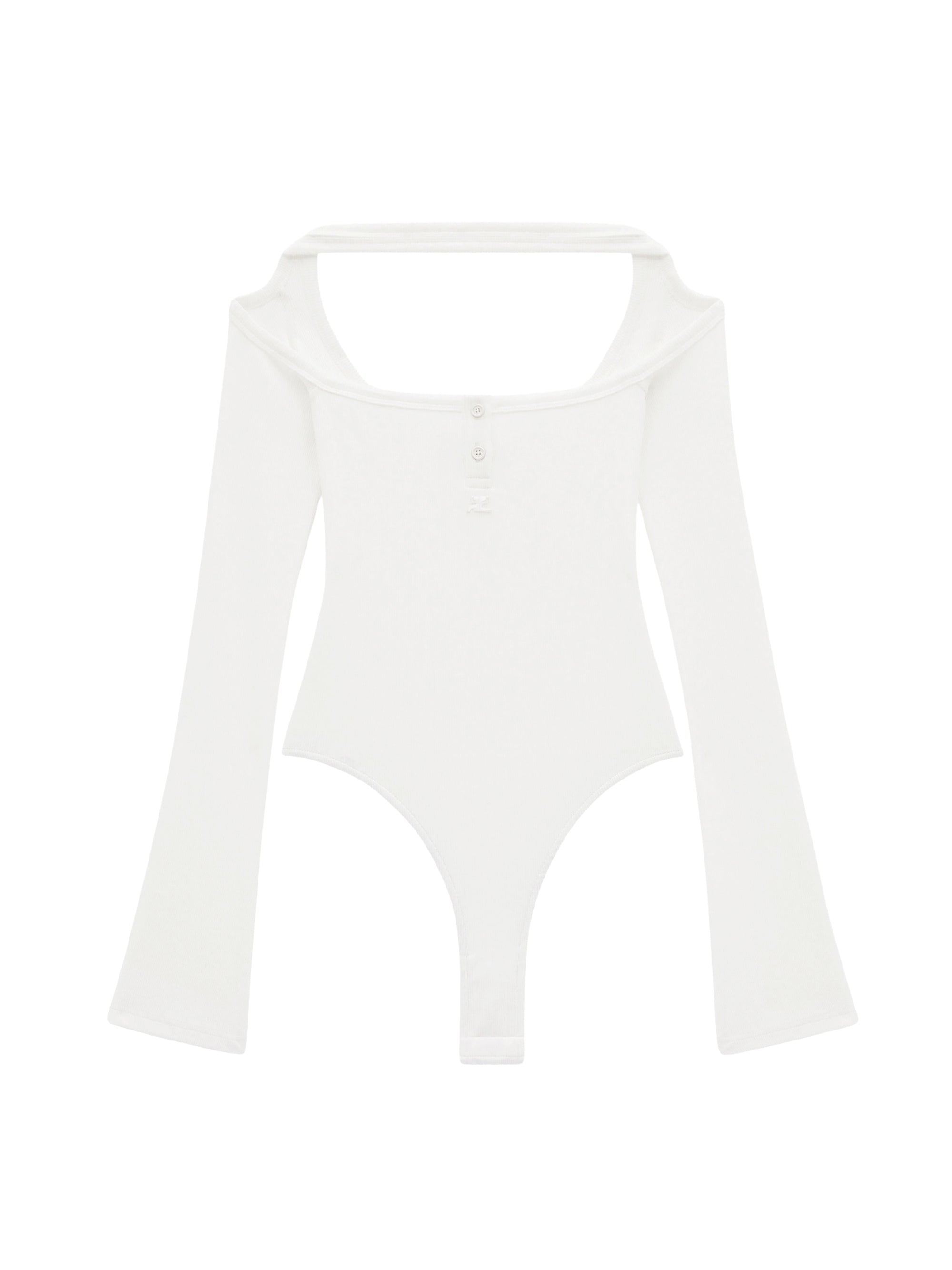 Hyperbole 90's rib Bodysuit - Heritage White
