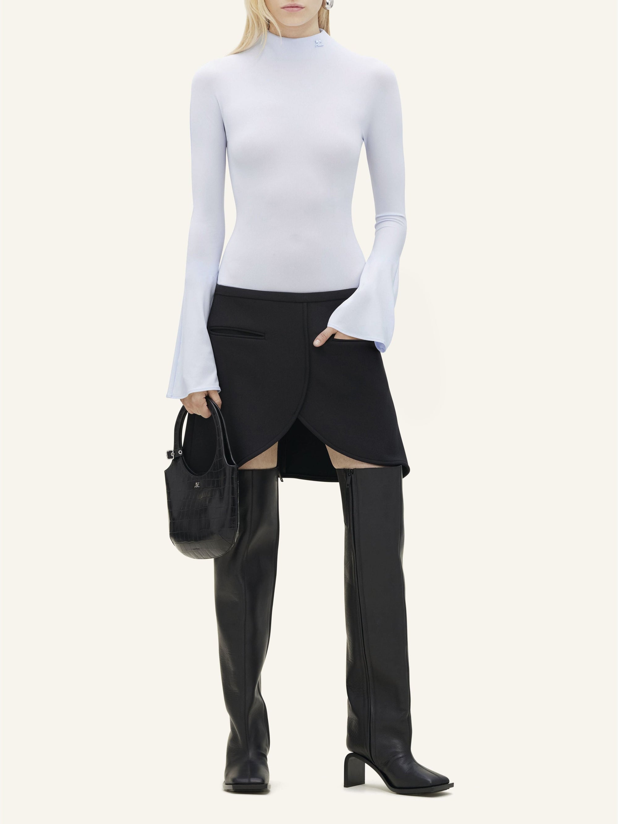 High neck crepe jersey Bodysuit - Ether