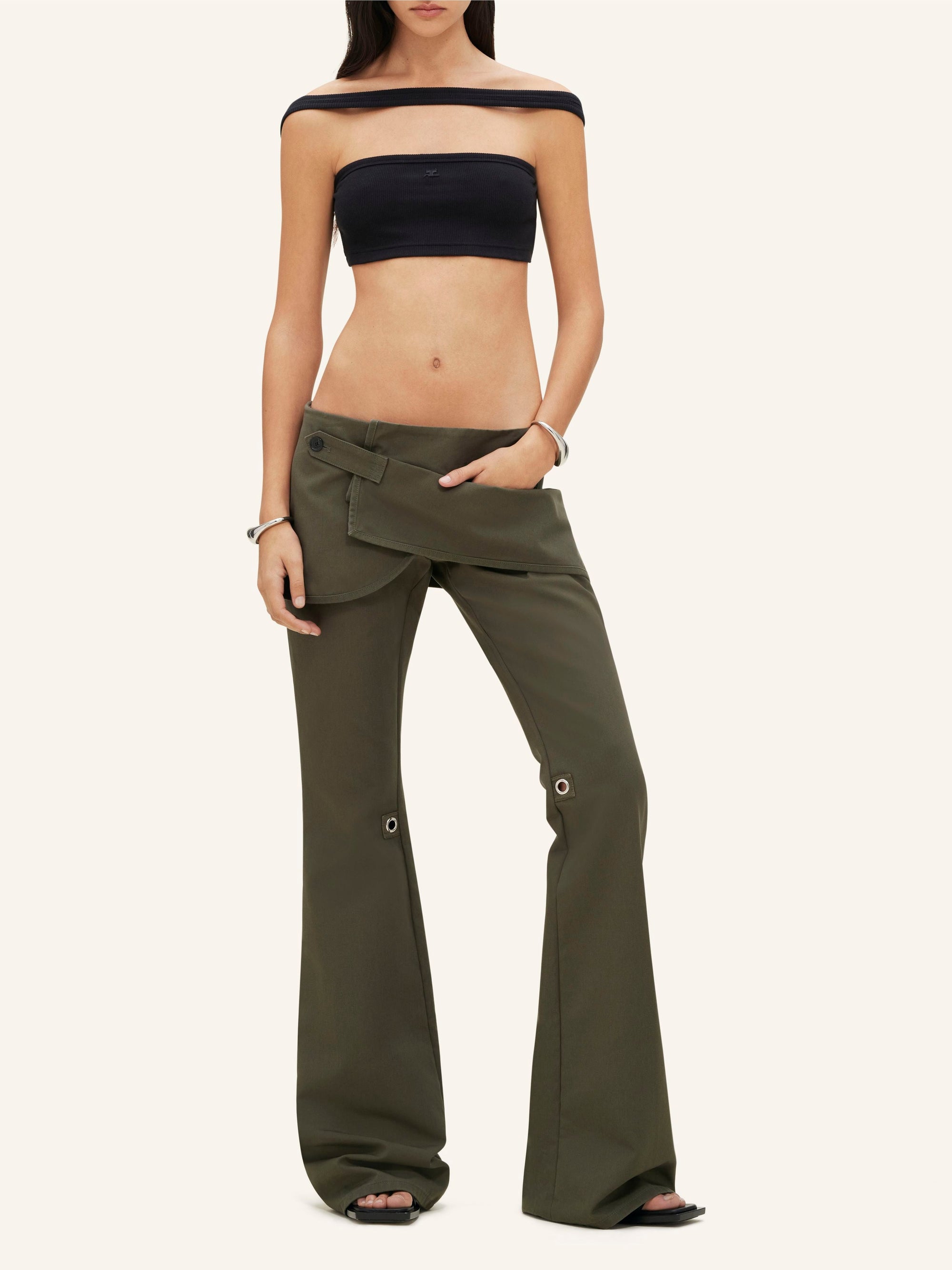 Hyperbole 90's rib Bra - Black