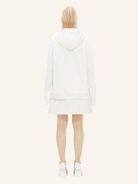 Hyperbole cocoon fleece Hoodie - Heritage White