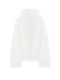 Hyperbole cocoon fleece Hoodie - Heritage White