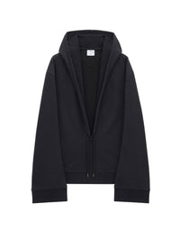 Hyperbole cocoon fleece Hoodie - Black
