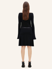 Slash ellipse crepe jersey mini Skirt - Black