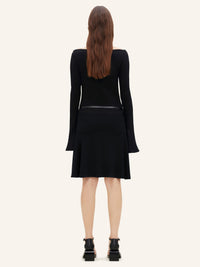 Slash ellipse crepe jersey mini Skirt - Black