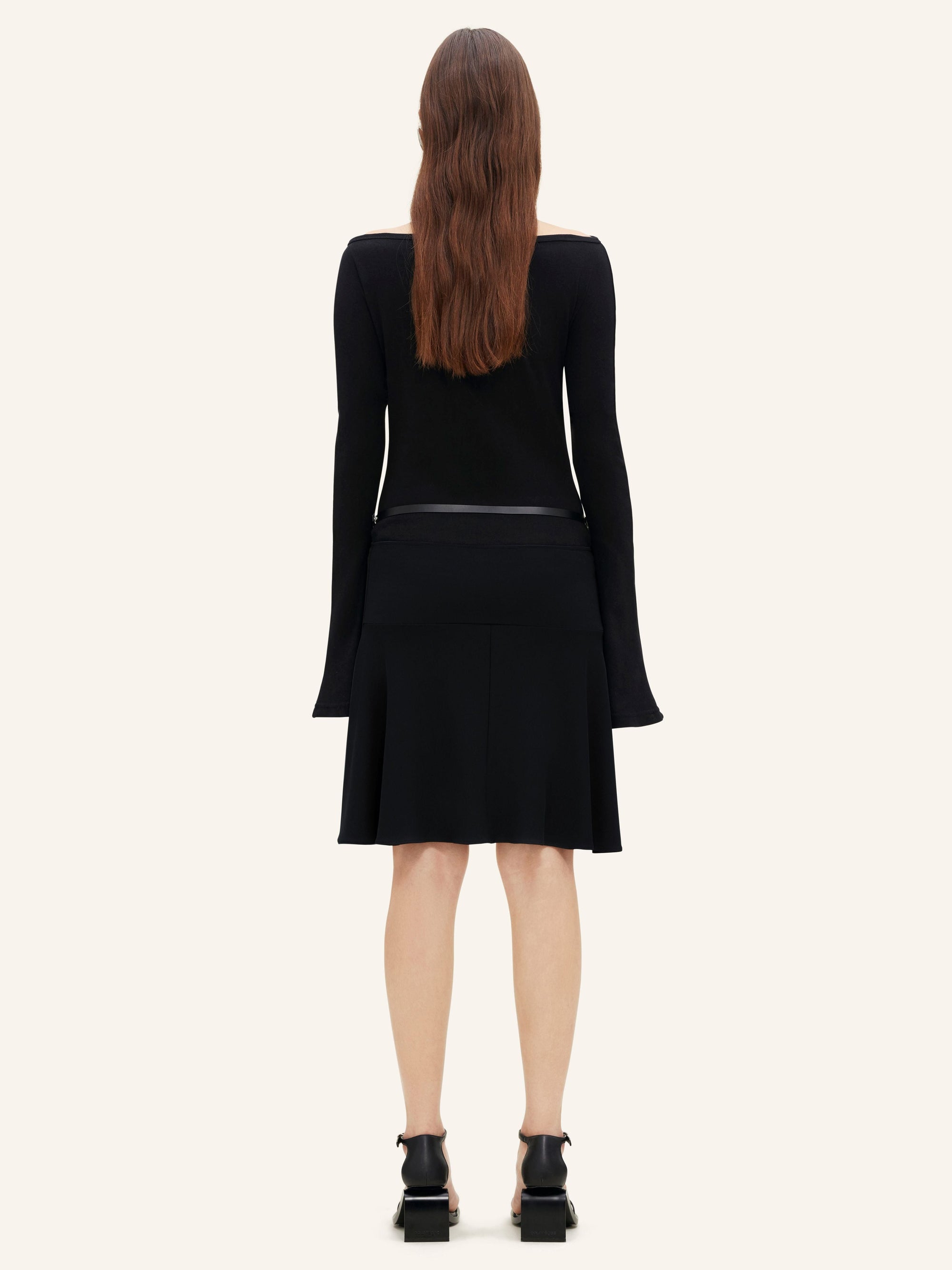 Slash ellipse crepe jersey mini Skirt - Black