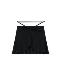 Slash ellipse crepe jersey mini Skirt - Black