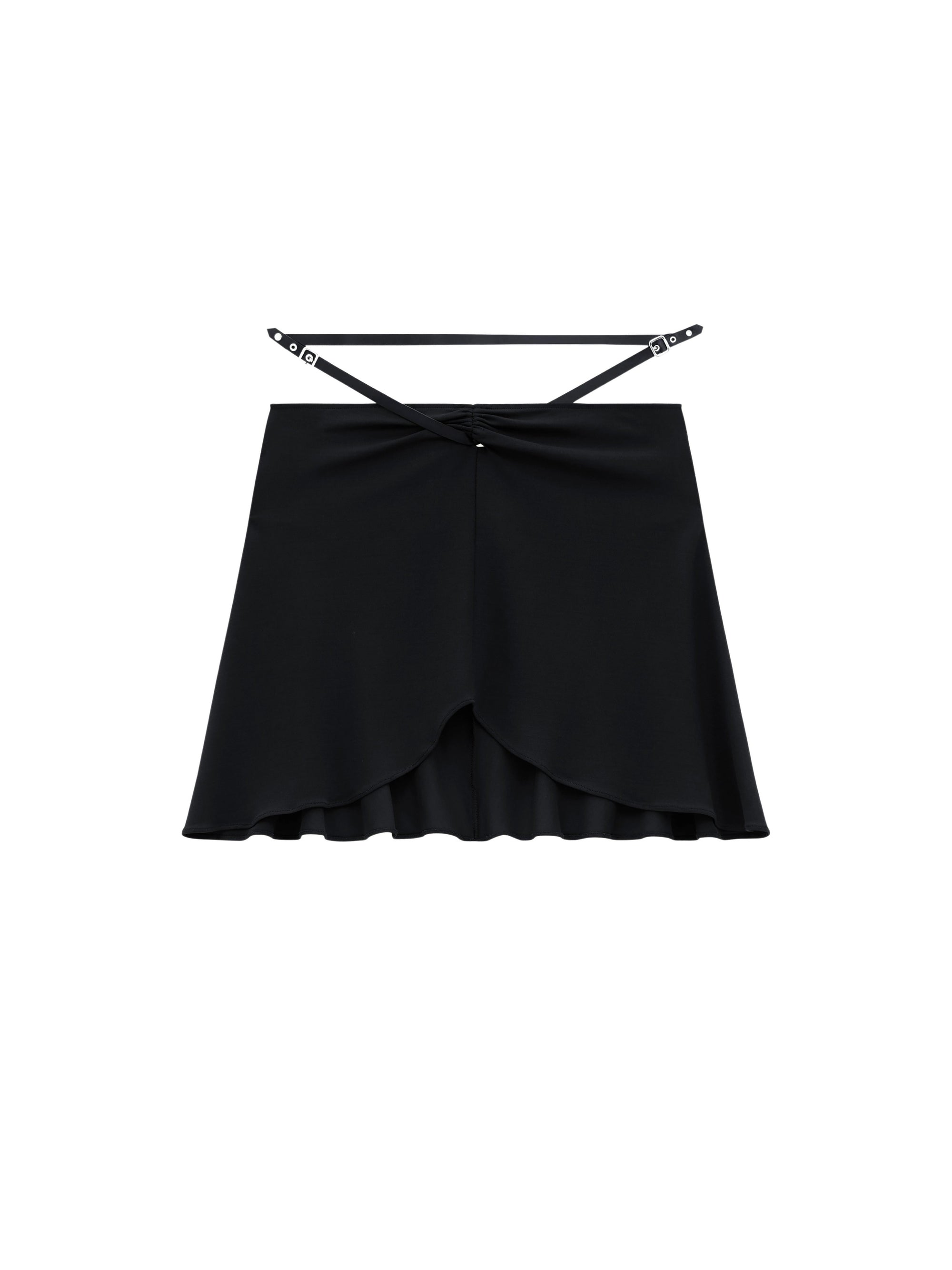 Slash ellipse crepe jersey mini Skirt - Black