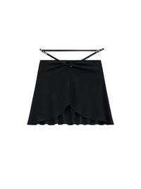 Slash ellipse crepe jersey mini Skirt - Black