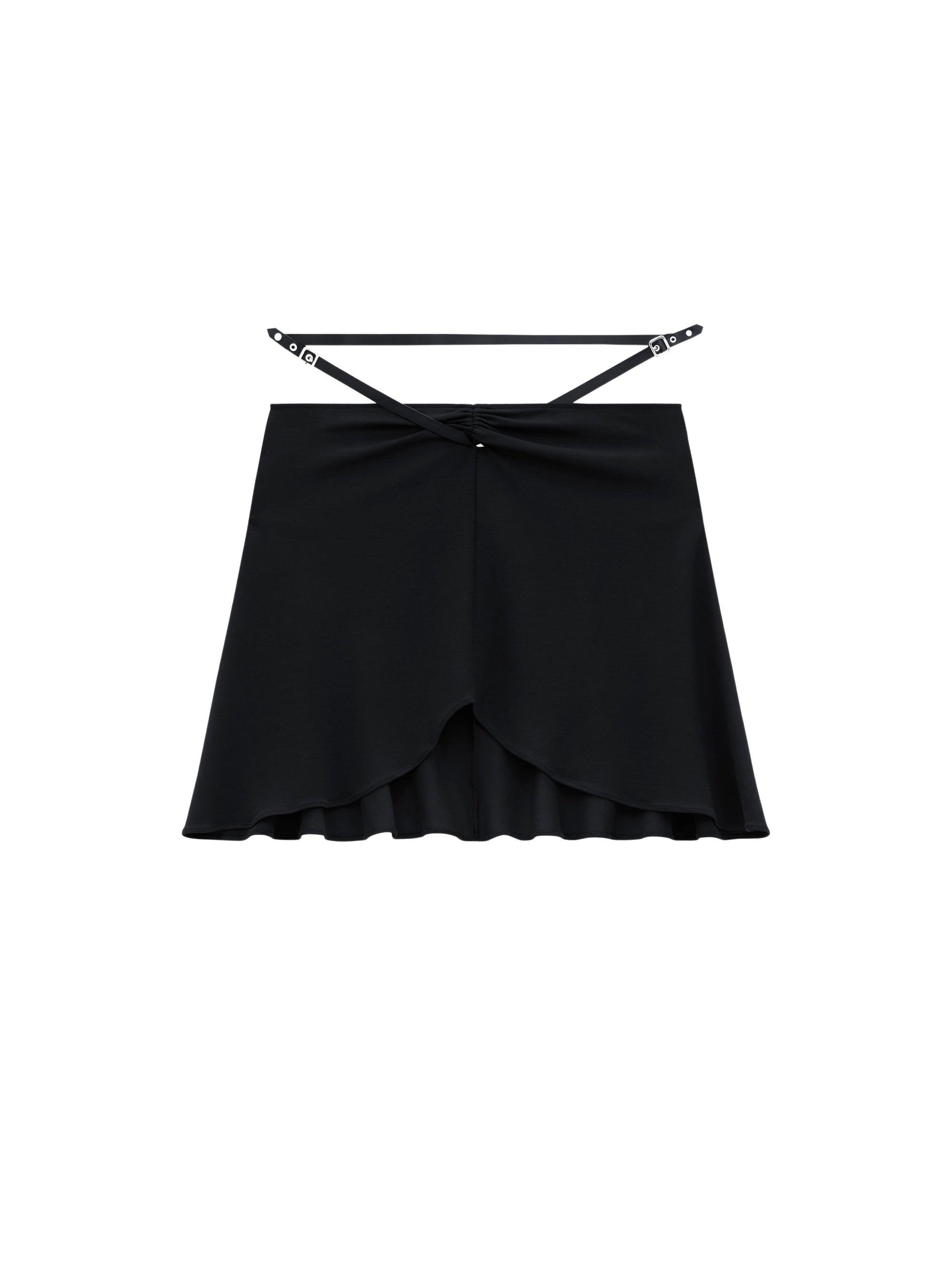 Slash ellipse crepe jersey mini Skirt - Black