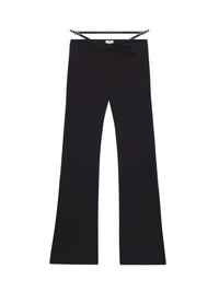 Slash sangle crepe jersey Pant - Black