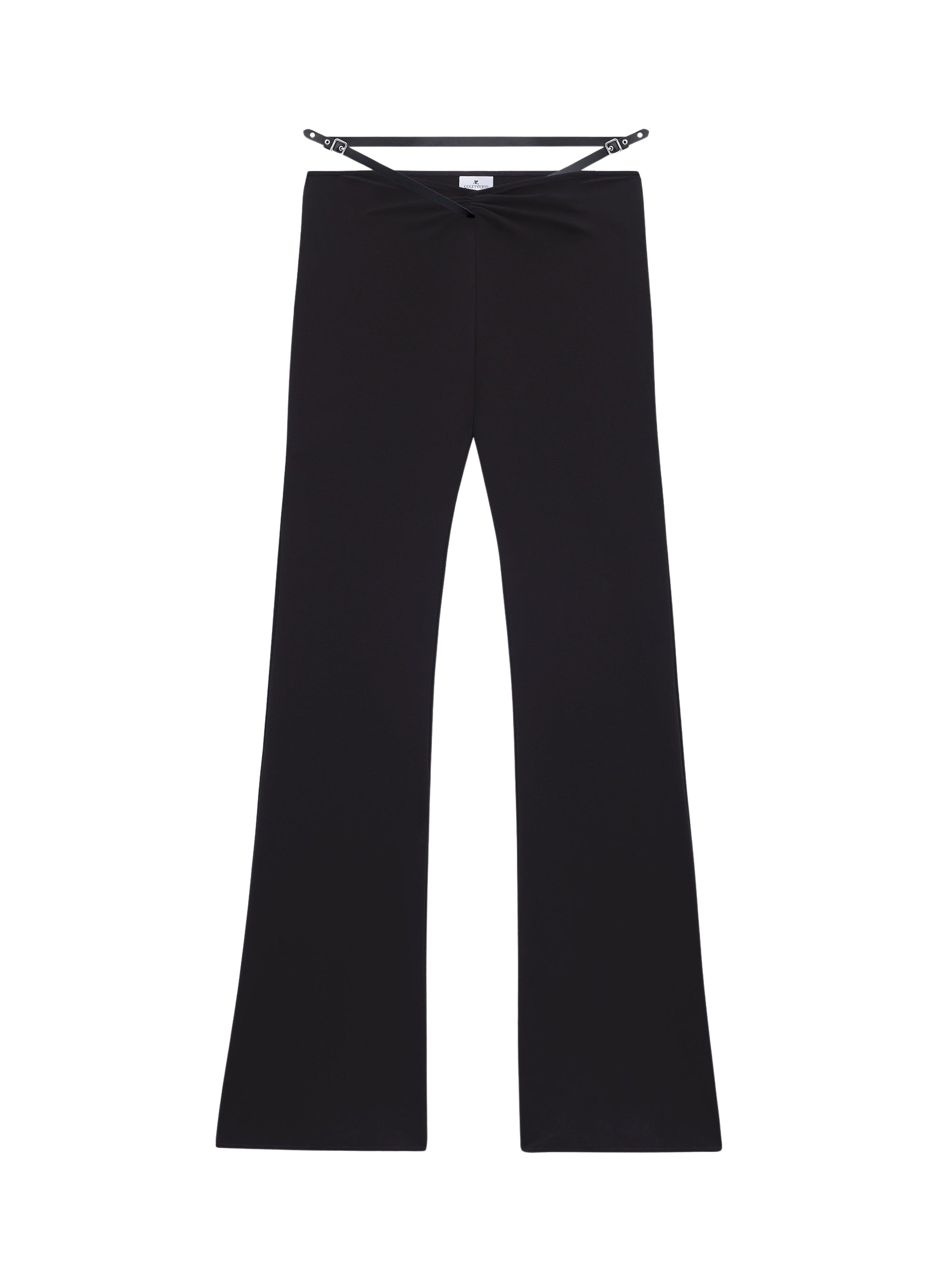 Slash sangle crepe jersey Pant - Black