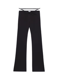 Slash sangle crepe jersey Pant - Black