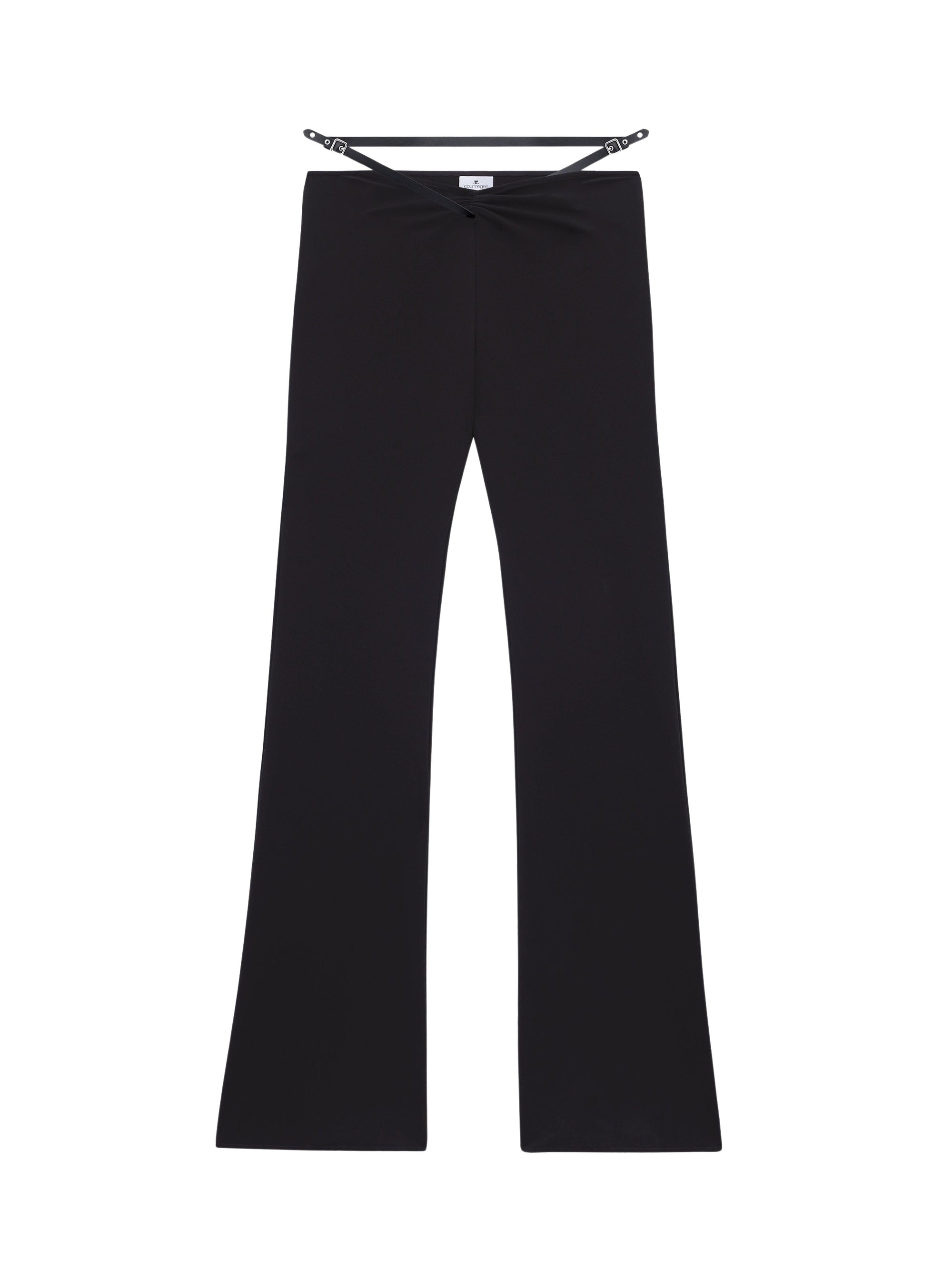 Slash sangle crepe jersey Pant - Black