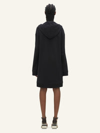Hyperbole hooded fleece Dress - Black