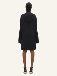 Hyperbole hooded fleece Dress - Black