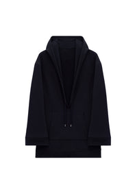 Hyperbole hooded fleece Dress - Black