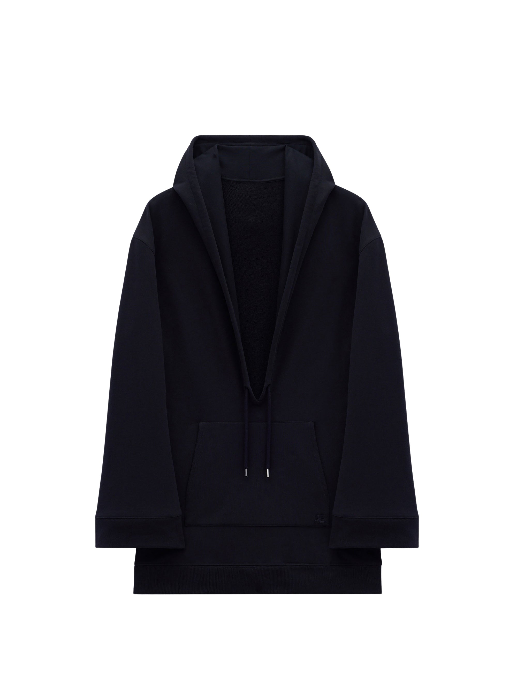 Hyperbole hooded fleece Dress - Black