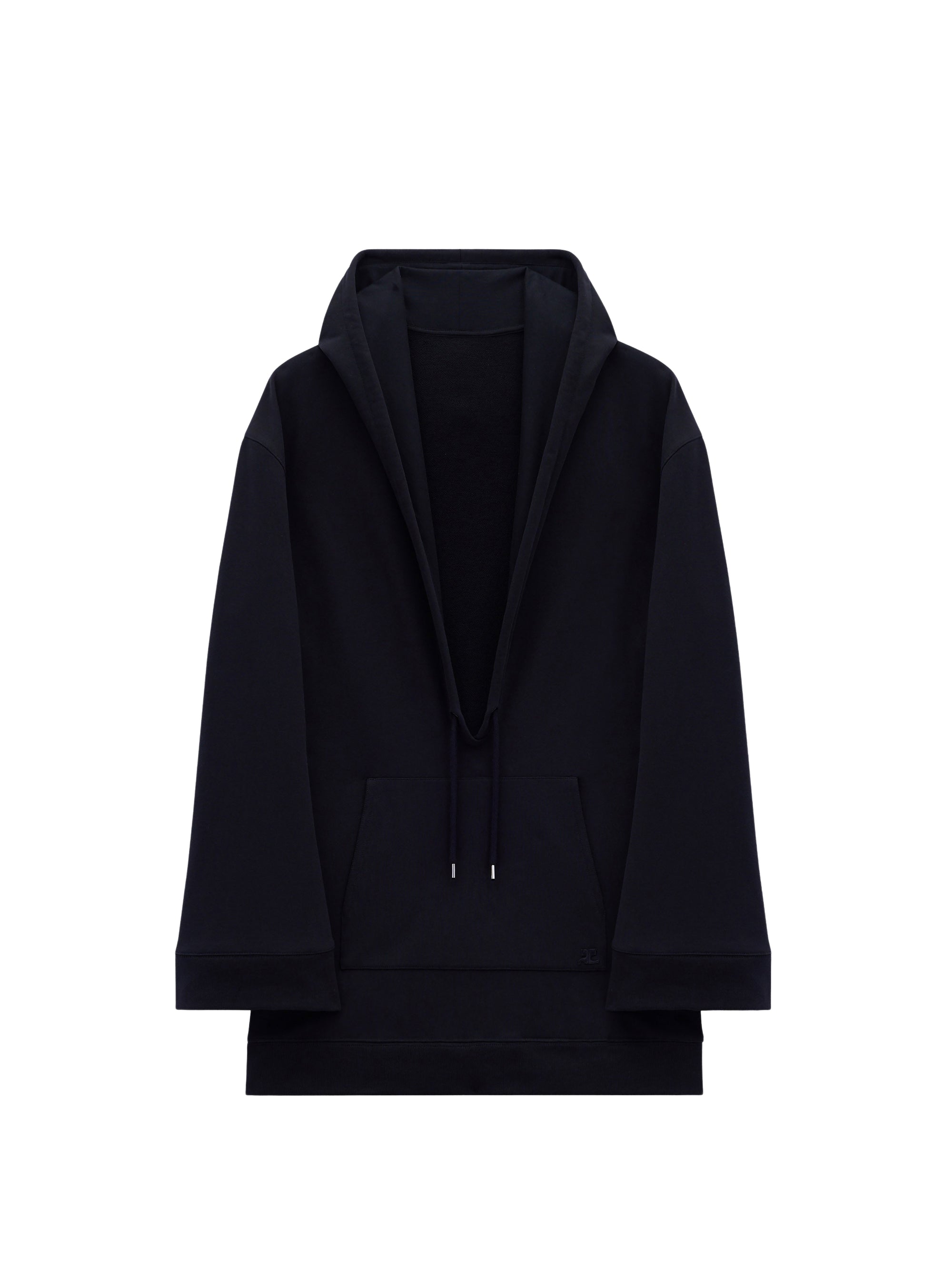 Hyperbole hooded fleece Dress - Black