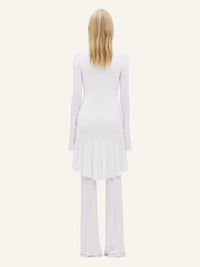 High neck crepe jersey Dress - Purple