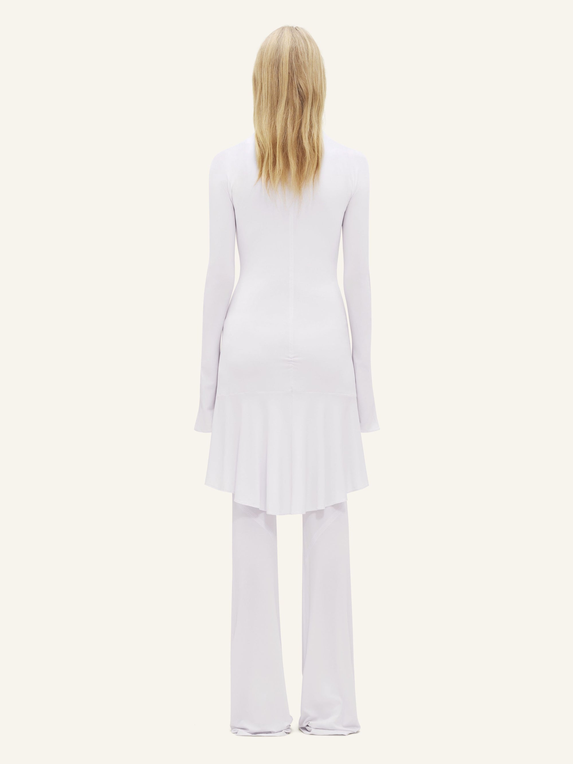 High neck crepe jersey Dress - Purple