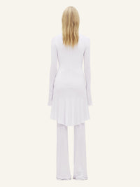 High neck crepe jersey Dress - Mist