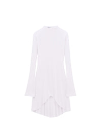 High neck crepe jersey Dress - Purple