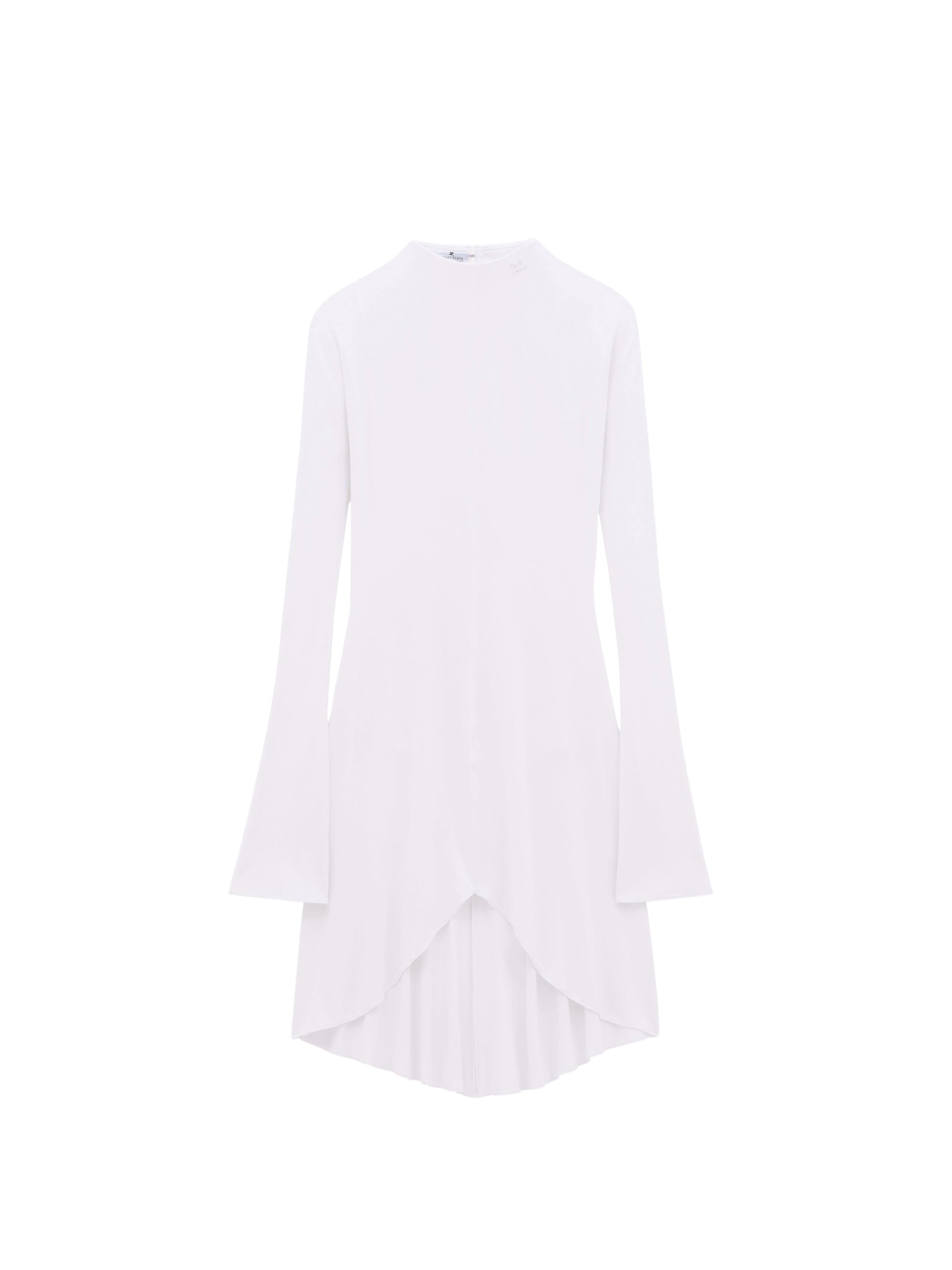High neck crepe jersey Dress - Purple