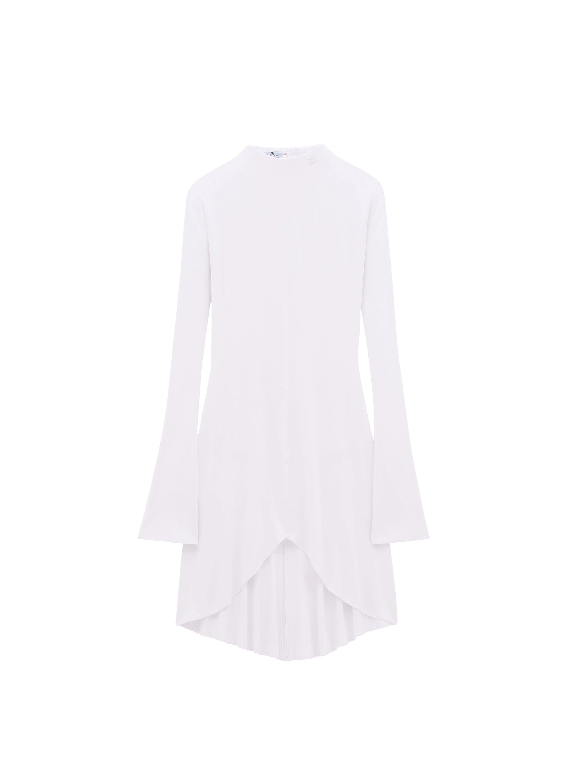 High neck crepe jersey Dress - Mist