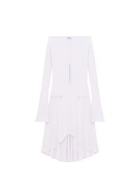 Drop zipped crepe jersey Dress - Mist