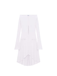 Drop zipped crepe jersey Dress - Purple