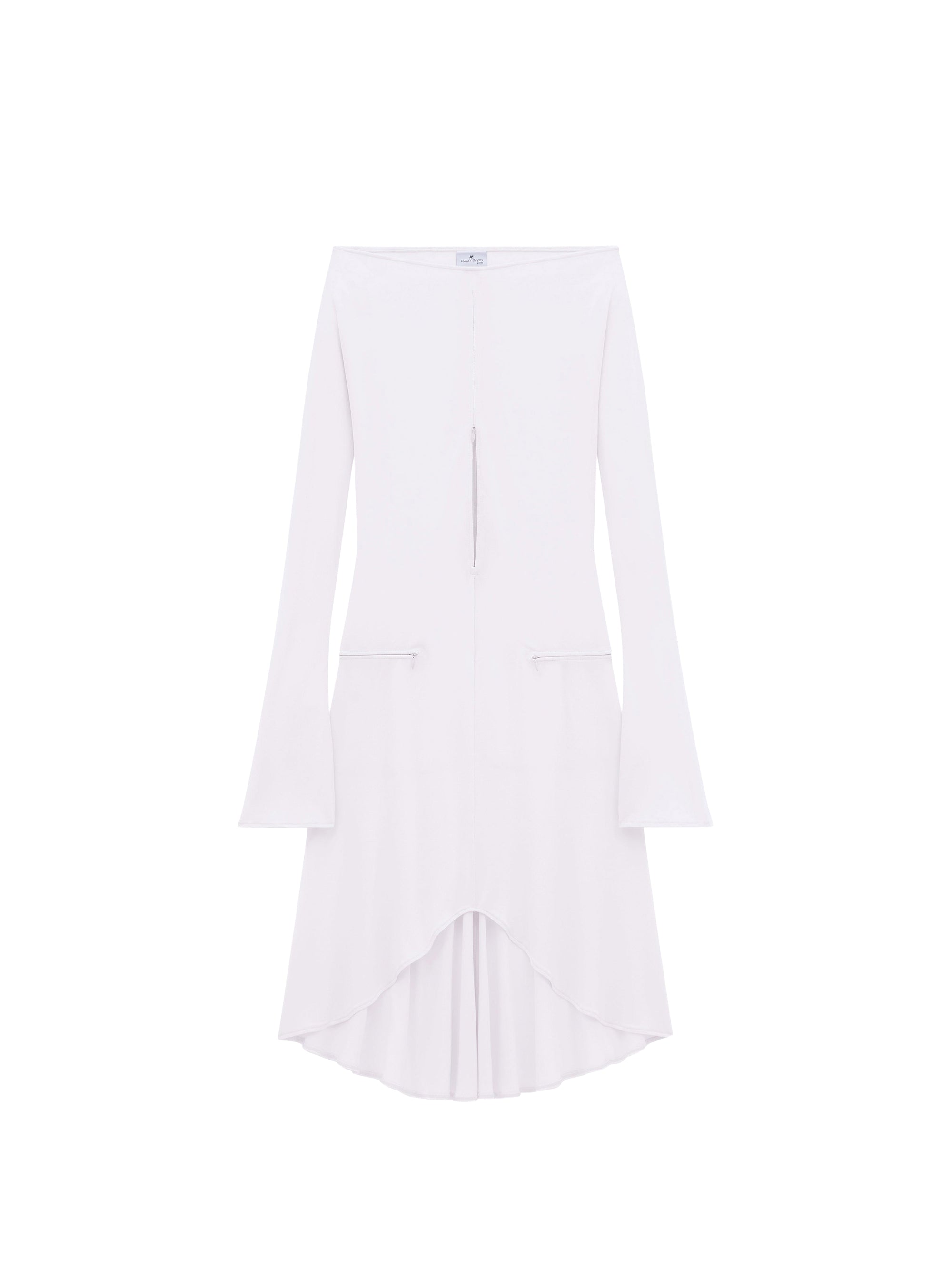 Drop zipped crepe jersey Dress - Purple