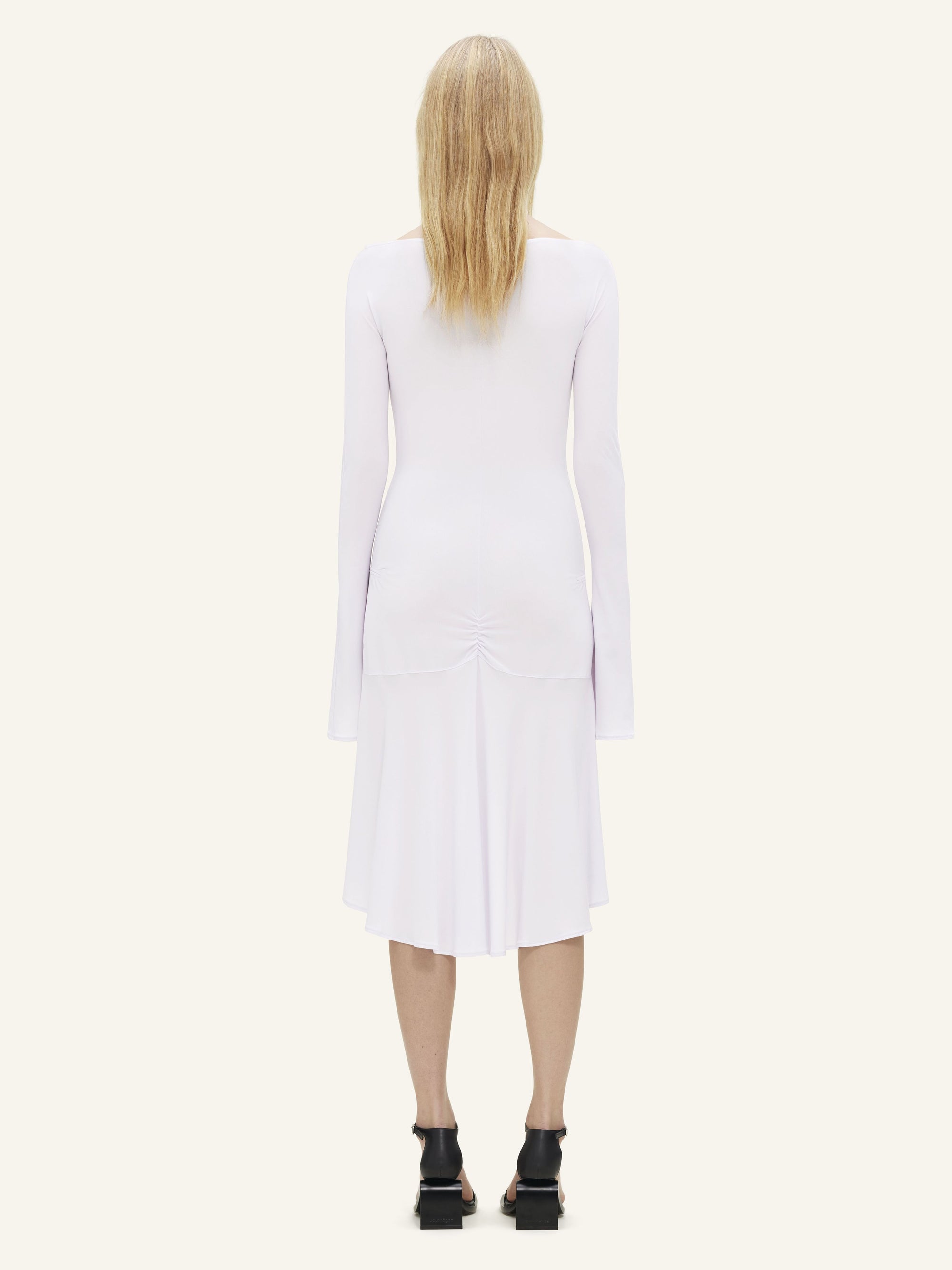 Drop zipped crepe jersey Dress - Purple