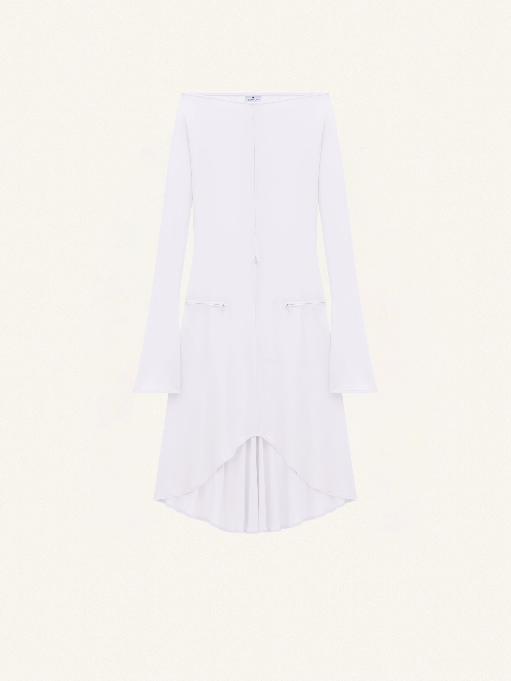 Drop zipped crepe jersey Dress - Purple