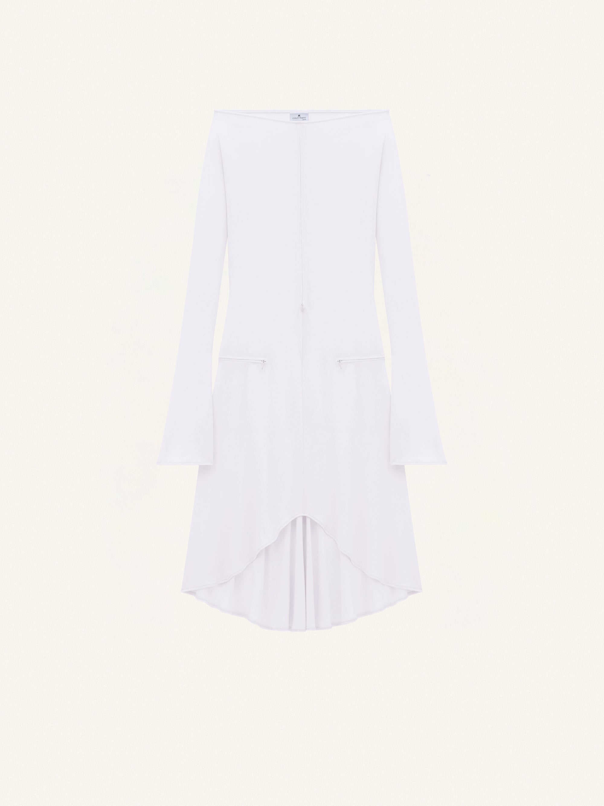 Drop zipped crepe jersey Dress - Mist