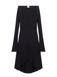 Drop zipped crepe jersey Dress - Black