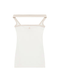 Hyperbole contrast Top - White & Sand