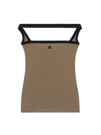 Hyperbole contrast Top - Green & Black