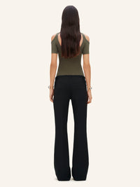 Hyperbole snaps 90's rib Top - Camouflage Green