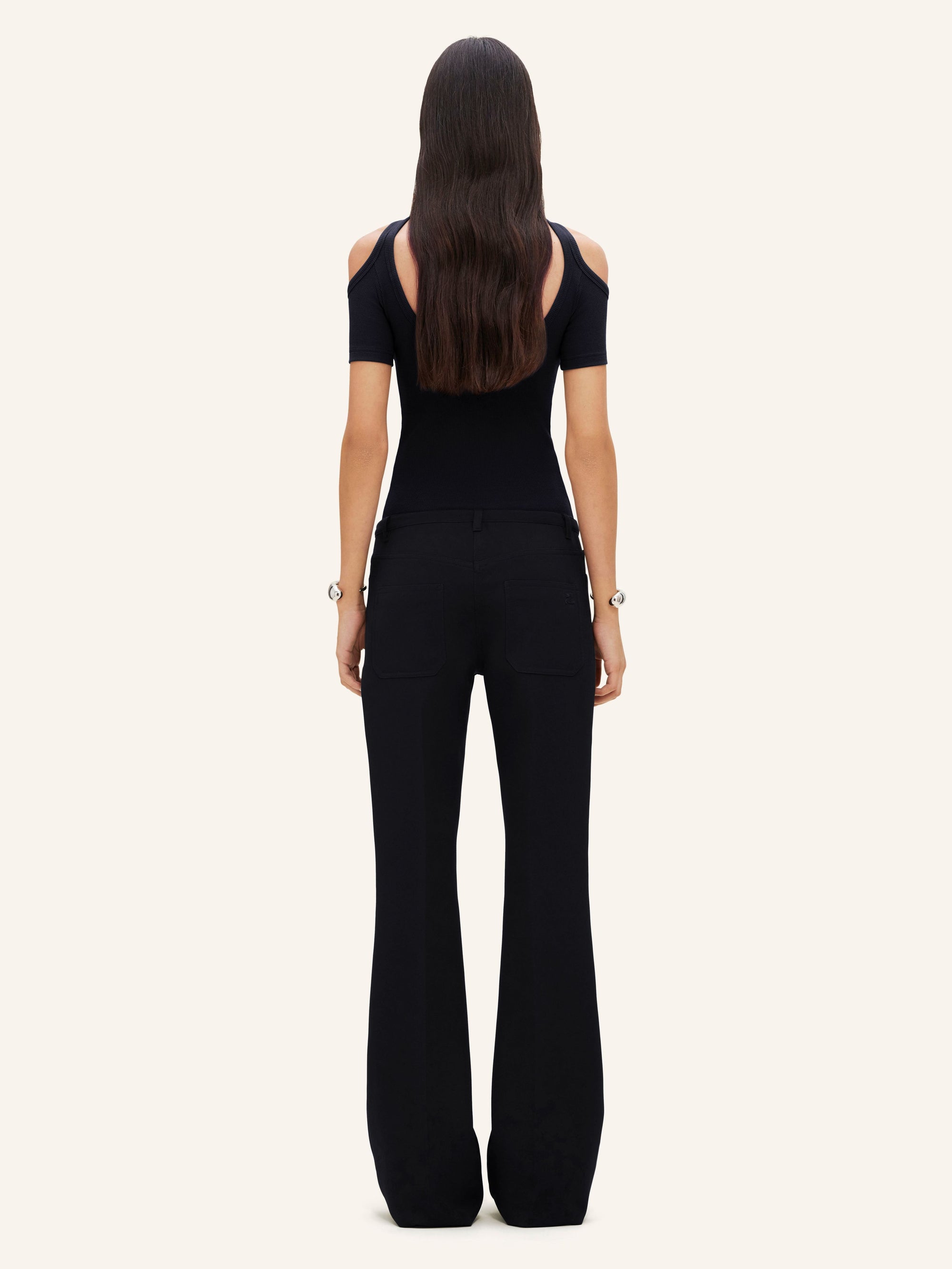 Hyperbole snaps 90's rib Top - Black