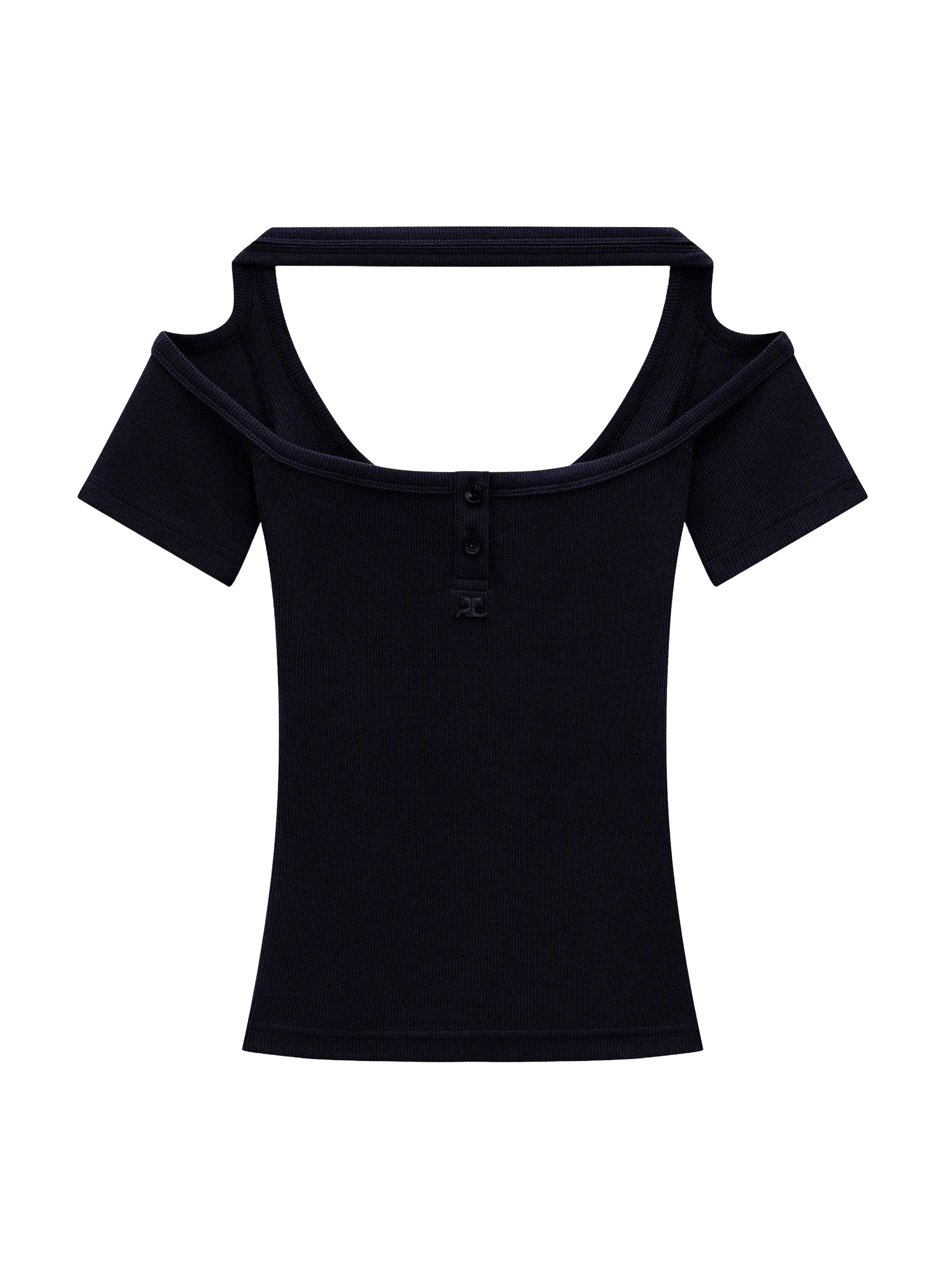 Hyperbole snaps 90's rib Top - Black