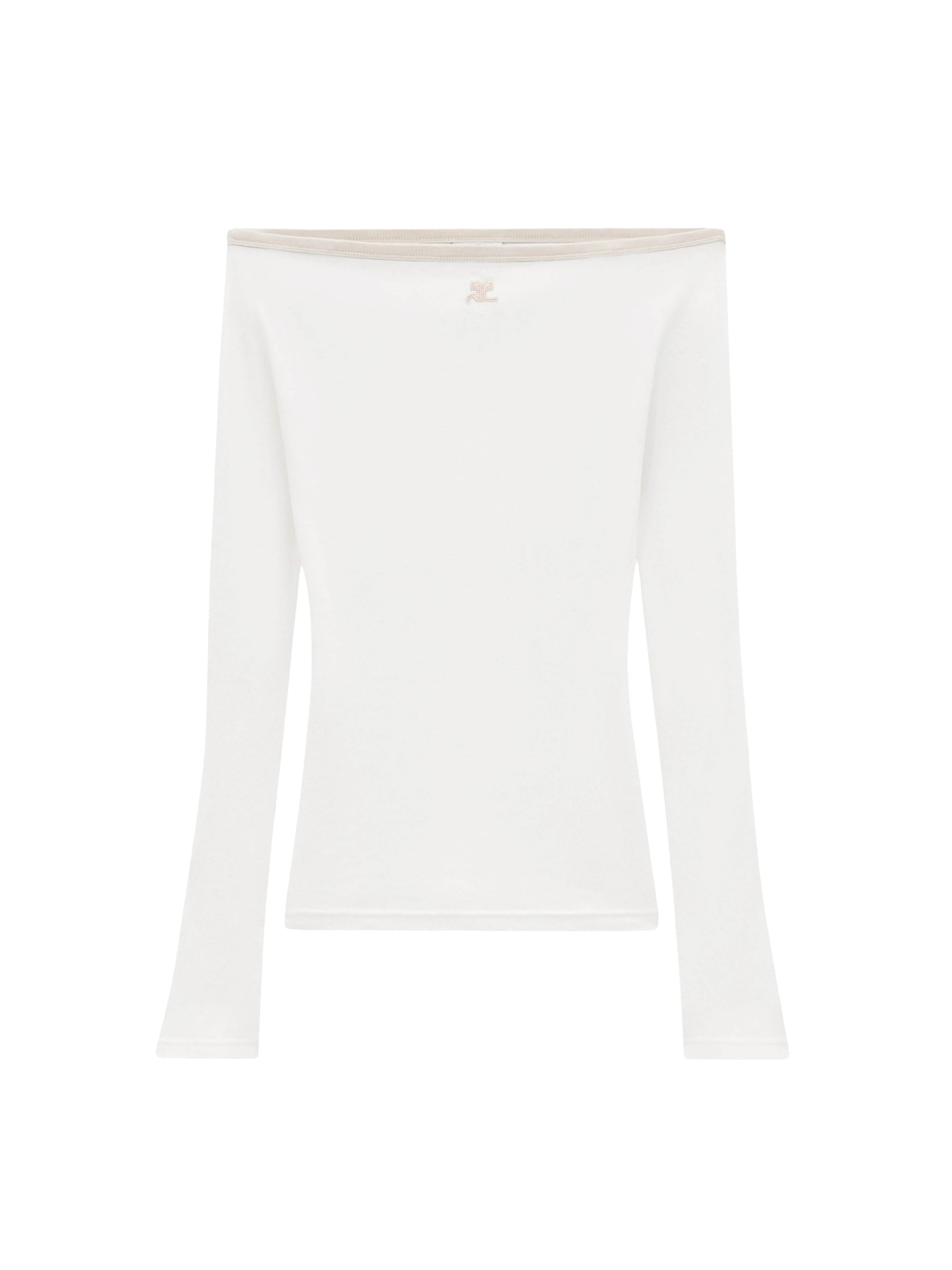 Contrast boat line Top - White & Sand