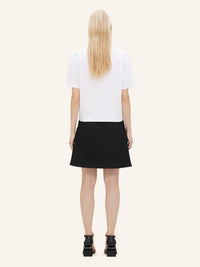 V neck cropped T-Shirt - Heritage White