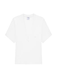 V neck cropped T-Shirt - Heritage White