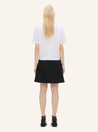 V neck cropped T-Shirt - Mist