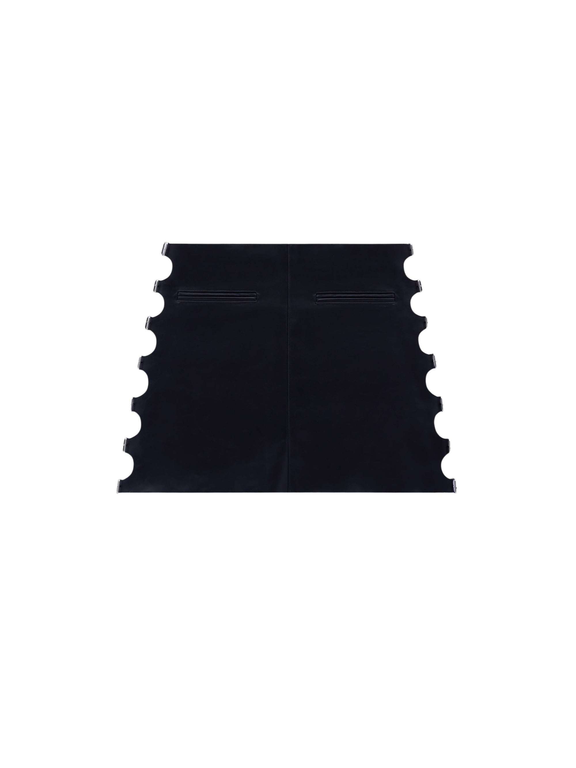 Multi sangle leather mini Skirt - Black