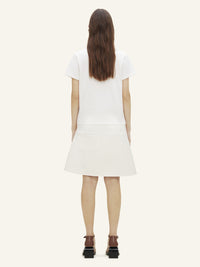 Ellipse croco stamped mini Skirt - White