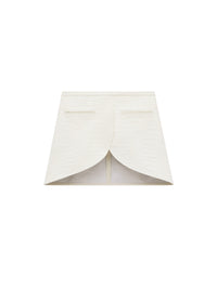 Ellipse croco stamped mini Skirt - White