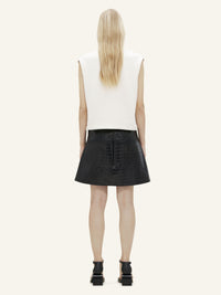 Ellipse croco stamped mini Skirt - Black